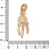 Rack Plating Alloy Rhinestone European Dangle Charms PALLOY-P307-08G-3