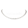 Brass Rectangle Link Chains Necklaces for Women NJEW-JN05145-02-2