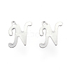 Non-Tarnish 304 Stainless Steel Letter Charms X-STAS-F039-01N-P-1