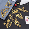 12Pcs 6 Styles Polyester Computerized Embroidery Iron on/Sew on Patches PATC-NB0001-18-5