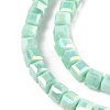 Electroplate Opaque Glass Beads Strands EGLA-U004-02F-3