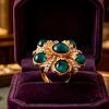 Zinc Alloy Resin Finger Rings for Women UQ0861-4-1