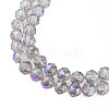 Electroplate Transparent Glass Beads Strands X-EGLA-N002-34B-C06-3