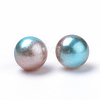 Rainbow Acrylic Imitation Pearl Beads OACR-R065-6mm-A09-2