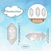 Olycraft 12Pcs Faceted Natural Quartz Crystal Rock Crystal Double Terminated Points G-OC0003-64-2