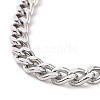 Non-Tarnish 304 Stainless Steel Curb Chain Bracelet for Men Women BJEW-E031-08P-2