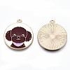 Eco-Friendly Alloy Enamel Pendants ENAM-Q437-054B-NR-2