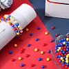 500Pcs Rubberized Style Imitated Silicone Acrylic Beads OACR-SP0001-33E-4