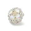 Sparkling Acrylic Encrusted Round Beads CLAY-NH0003-03S-02-2