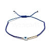 Adjustable Lanmpword Evil Eye Braided Bead Bracelet ZW2937-03-1