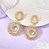 Brass Dangle Stud Earrings for Women EJEW-JE07435-1