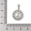 Brass Micro Pave Clear Cubic Zirconia European Dangle Charms Bails KK-K297-55P-3