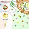 30Pcs 6 Colors Alloy Enamel Bead Caps FIND-CJ0005-52-2