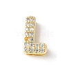 Brass Micro Pave Clear Cubic Zirconia Initial Multi-strand Links KK-S520-01G-12-1