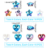 80Pcs 8 Style Electroplate Glass Charms GLAA-PH0001-81-5