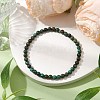 4.5mm Natural African Turquoise(Jasper) Round Beaded Stretch Bracelets BJEW-JB10855-01-2