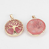 Watermelon Stone Glass Pendants G-S292-10K-G-2