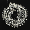 Faceted Teardrop Transparent Glass Bead Strands GLAA-R155-6x12-14-2