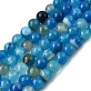 Natural Striped Agate/Banded Agate Beads G-J371-01-8mm-2