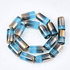 Half Electroplate Glass Beads Strands EGLA-S177-01E-2