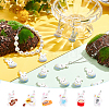 60Pcs 6 Style Music Theme Opaque Resin Pendants RESI-DC0001-06-5