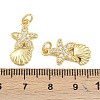 Brass Micro Pave Cubic Zirconia Pendants KK-D005-06C-G-3