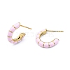 Enamel C-shape Stud Earrings EJEW-N052-05B-2