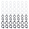 CRASPIRE 60Pcs 4 Style Silicone Pendant SIL-CP0001-06-1