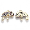 Brass Micro Pave Cubic Zirconia Pendants KK-R112-064-NF-2