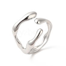 304 Stainless Steel Cuff Finger Ring X-RJEW-E063-32P