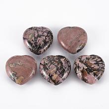 Natural Rhodonite Heart Love Stone G-R461-06D