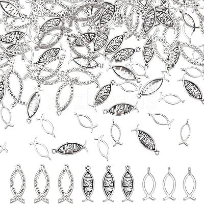 150Pcs 3 Style Tibetan Style Alloy Pendants TIBEP-CA0001-06-1