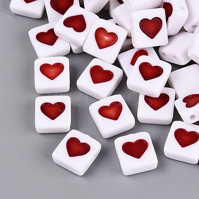 Opaque Acrylic Enamel Beads SACR-Q001-19B-1
