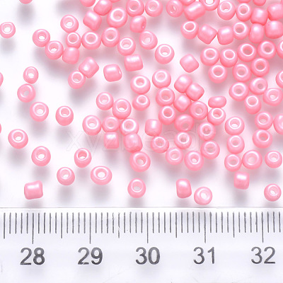 12/0 Baking Paint Glass Round Seed Beads SEED-S036-01A-04-1