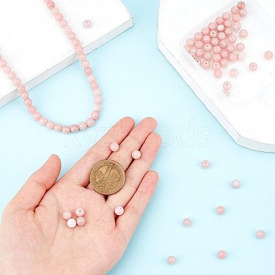 2 Strands Natural Pink Opal Beads Strands G-FH0001-71-1