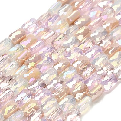 Electroplate Glass Beads Strands EGLA-P068-01A-03-1