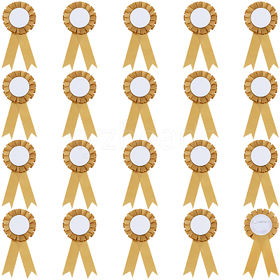 Award Ribbon Shape Iron Badge Pins LS-JEWB-WH20002-04B-1