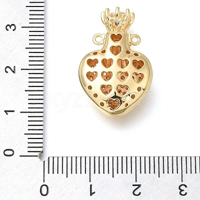 Brass Micro Pave Cubic Zirconia Pendants KK-S049-08G-1