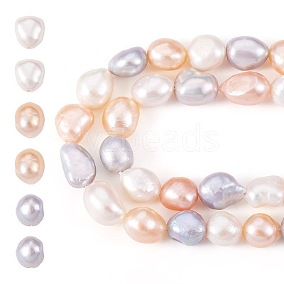 2 Strands Natural Cultured Freshwater Pearl Beads Strands PEAR-TA0001-28-1