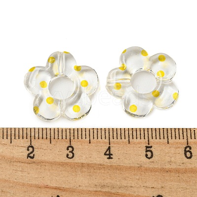 Transparent Printed Acrylic Beads OACR-H124-05A-01-1
