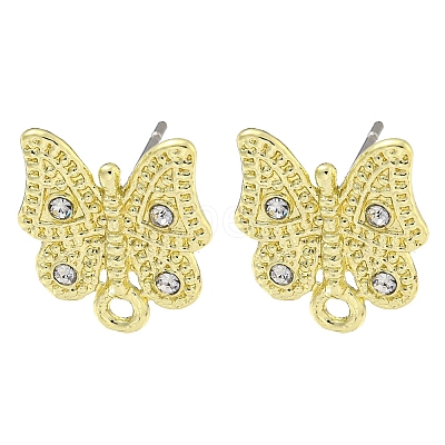 Rack Plating Alloy Stud Earring Finding FIND-C053-06G-1