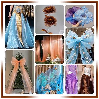 Polyester Gauze Fabric DIY-WH0780-26C-1