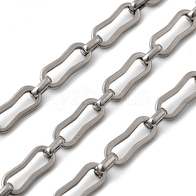 304 Stainless Steel Rectangle Link Chains CHS-Z007-15P-1