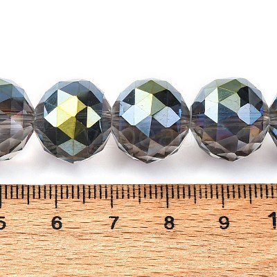 Transparent Electroplate Glass Beads Strands EGLA-N002-34F-F05-1