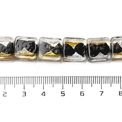 Handmade Gold Foil and Silver Foil Lampwork Beads FOIL-C001-01A-09-1