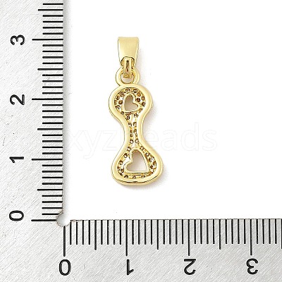 Brass Micro Pave Cubic Zirconia Pendants ZIRC-C012-01G-09-1