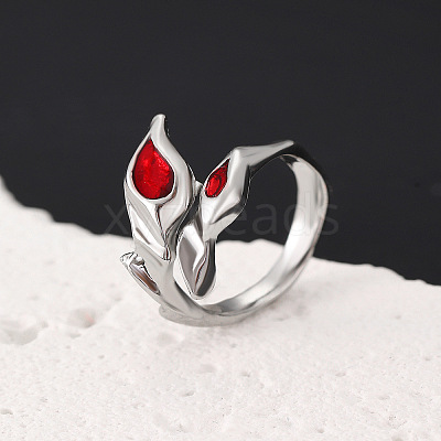Alloy Enamel Adjustable Cuff Rings FS-WG7694D-04-1