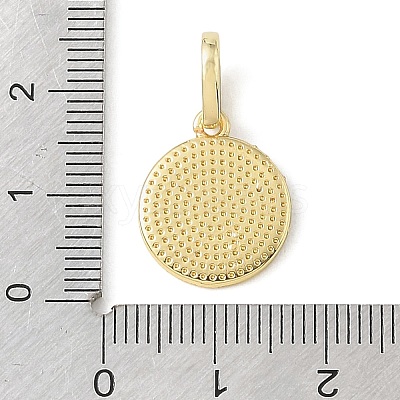 Brass Micro Pave Clear Cubic Zirconia & Enamel Pendants CU-CBA6938-18G-01-1