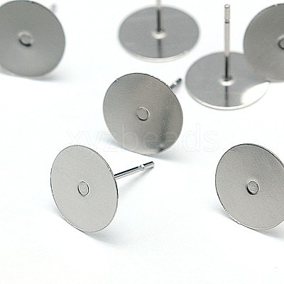 Tarnish Resistant 304 Stainless Steel Stud Earring Findings STAS-E025-2-1