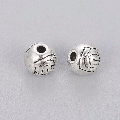 Tibetan Style Alloy Beads for Valentine's Day TIBEB-Q041-AS-FF-1